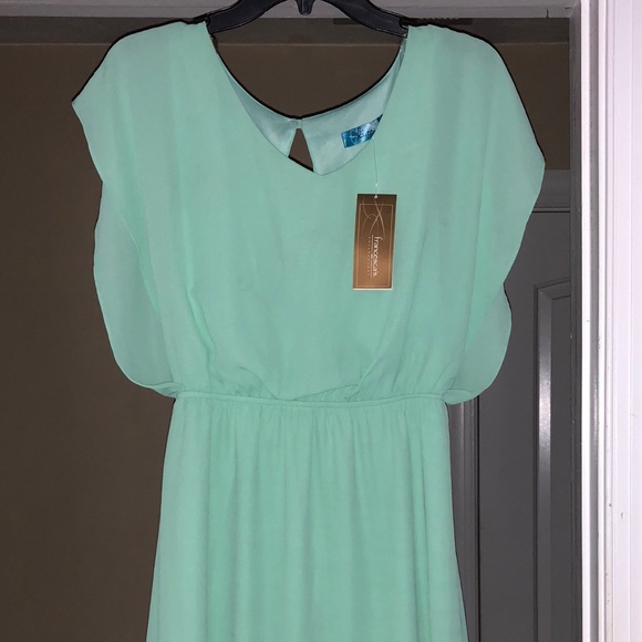 mint green blue dress